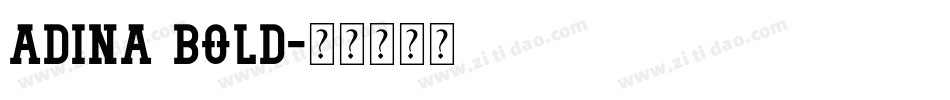Adina Bold字体转换